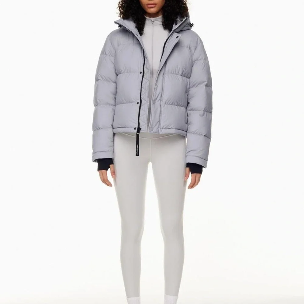 ARITZIA SUPER PUFF SHORTY XS MARBLE GREY - Picture 1 of 12